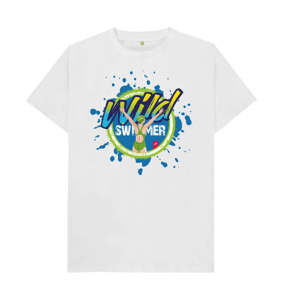 White Wild Swimmer unisex T-shirt