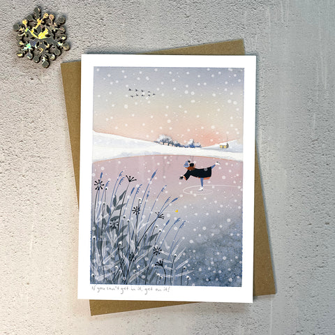 Ice skating greetings card for any occasion