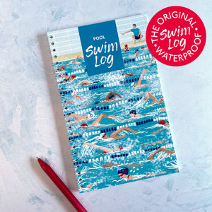 Pool Swim Log. Robust waterproof swimming journal
