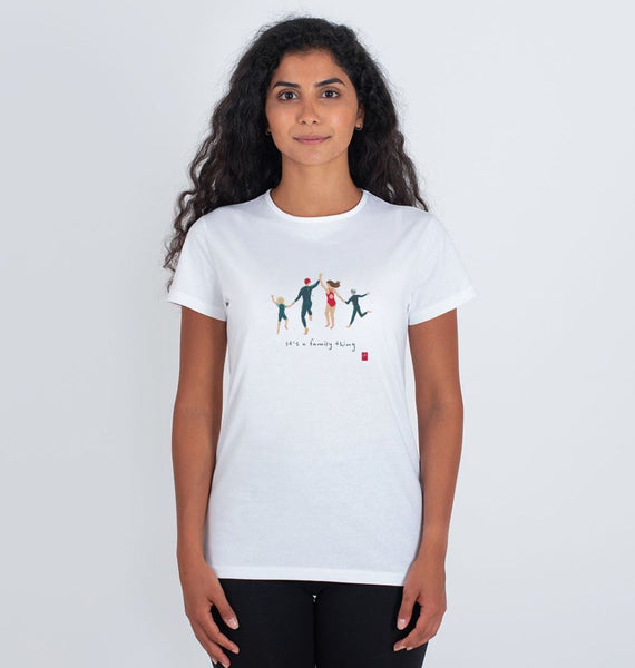 It's a Family Thing, wild swimming t-shirt – women's fit