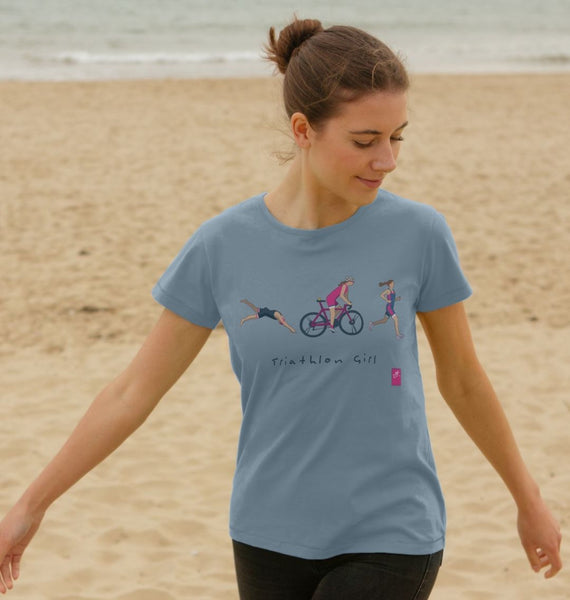 Triathlon Girl t-shirt. Women's fit
