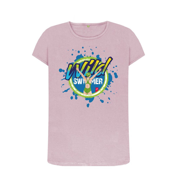 Mauve Women's fitted Wild Swimmer t-shirt