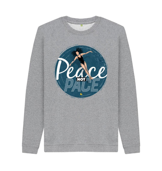 Light Heather Peace Not Pace wild swimming sweatshirt - unisex fit