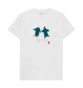 White Penguin Party open water swimming unisex T-shirt