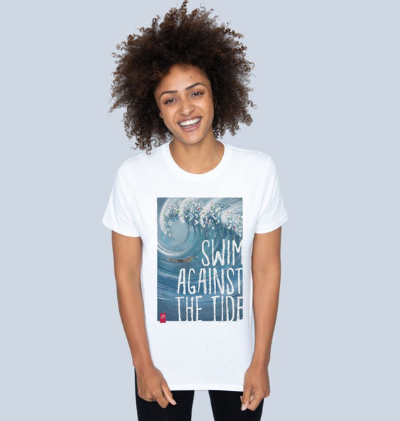 Swim Against the Tide statement t-shirt – classic fit