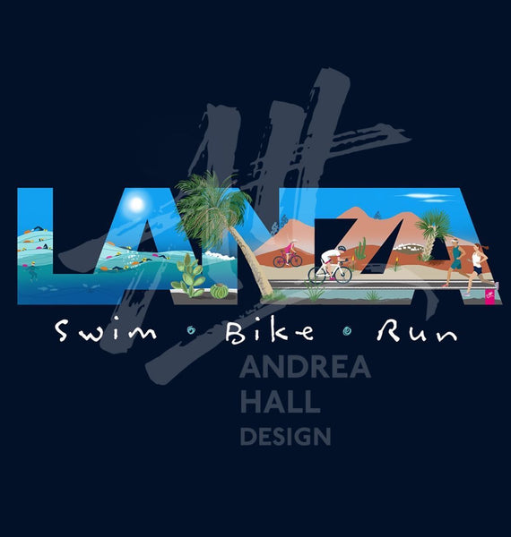 Lanza, Swim Bike Run hoodie. Unisex fit