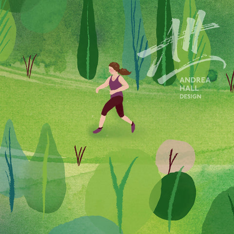 Trail Running art print by Andrea Hall