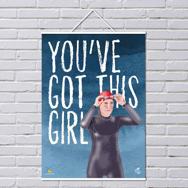 Open Water Swimming poster. You've Got This Girl!