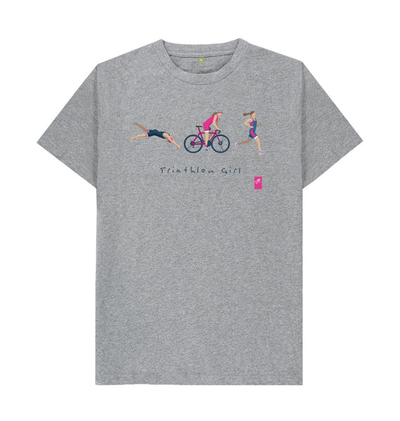 Athletic Grey Triathlon Girl t-shirt \u2013 classic fit