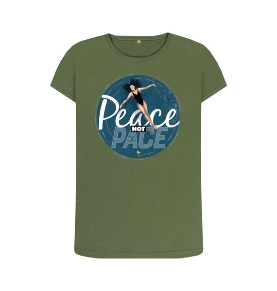 Khaki Peace Not Pace women's T-shirt