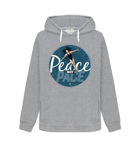 Light Heather Peace Not Pace women's hoodie