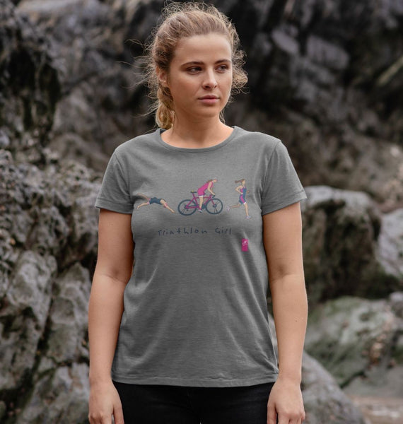 Triathlon Girl t-shirt. Women's fit