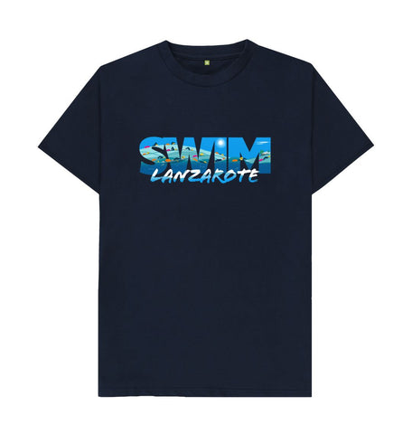 Navy Blue Swim Lanzarote t-shirt. Classic fit