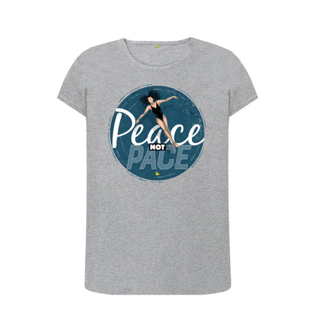 Athletic Grey Peace Not Pace women's T-shirt
