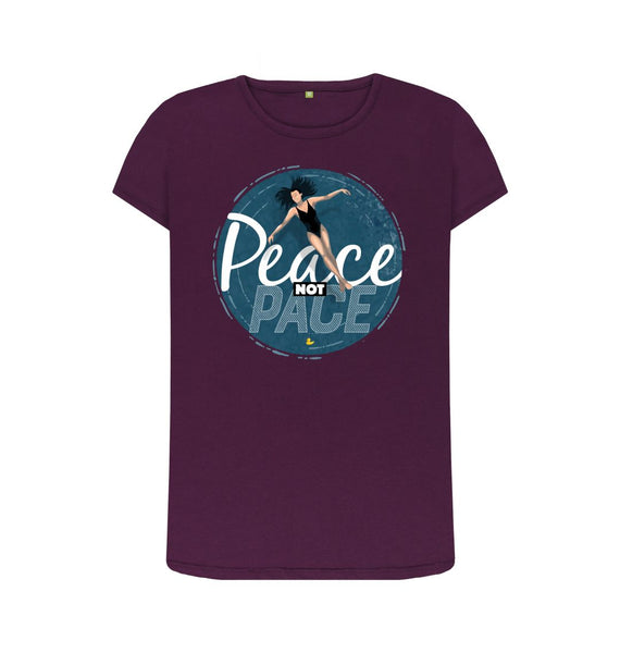 Purple Peace Not Pace women's T-shirt